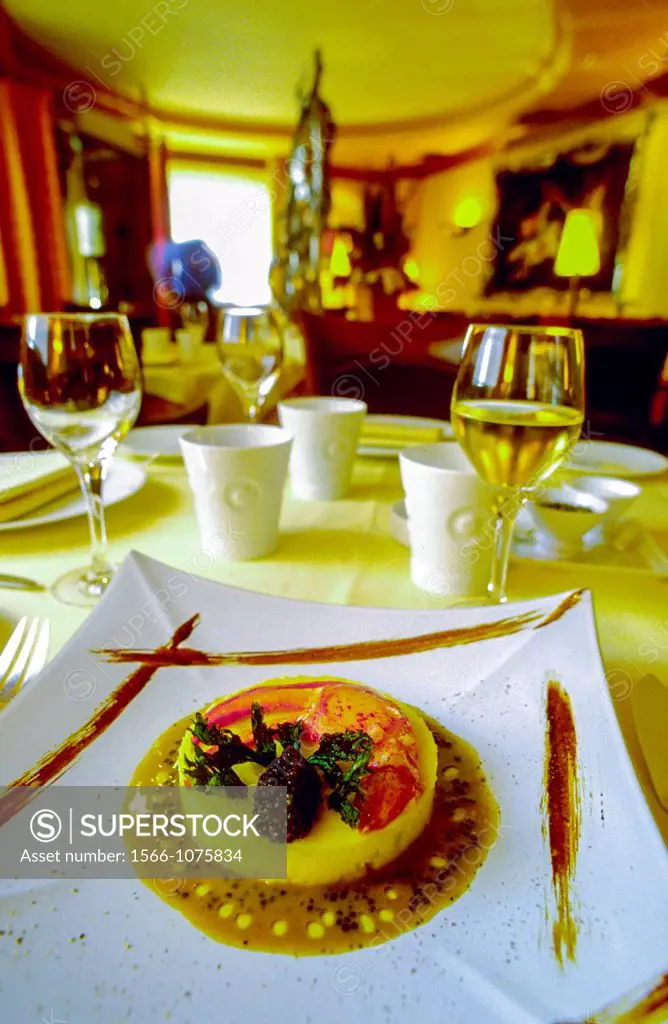 PARIS, France - Regional Auvergne, French Restaurant Bath´s, Detail Plate, Caviar
