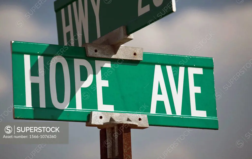 South Sioux City, Nebraska - Street sign for Hope Avenue