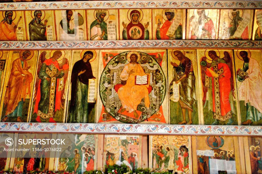 Ruusia, Karelia Republic, Kizhi Island, Kizhi Open Air Architectural Museum, Transfiguration Church, The Iconostasis