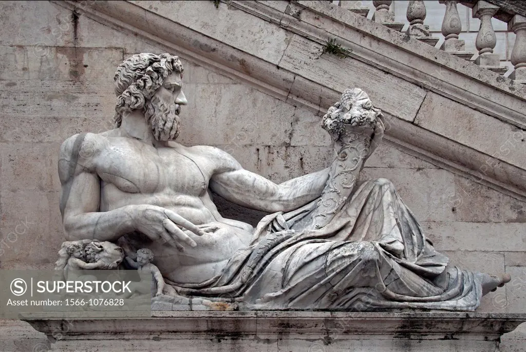 Capitoline Museum, Musei Capitolini, Capitoline Hill, Piazza del Campidoglio, Rome, Lazio, Italy, Europe, Colossal statue of river God