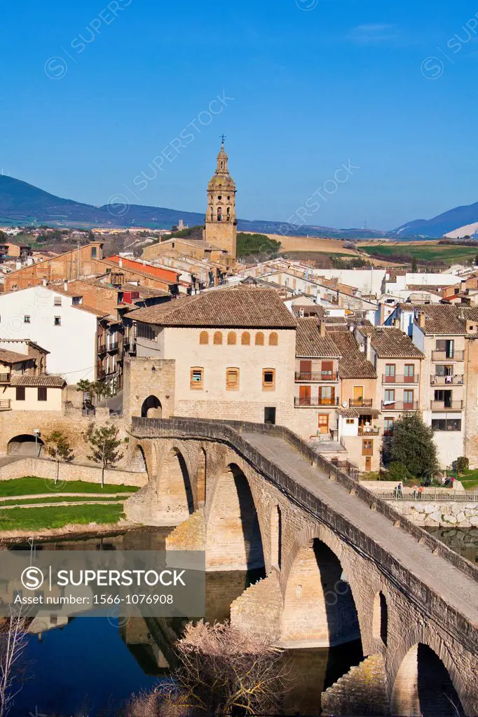 Spain , Navarra Region , Puente la Reina City , Santiago Trail , bridge over Arga river