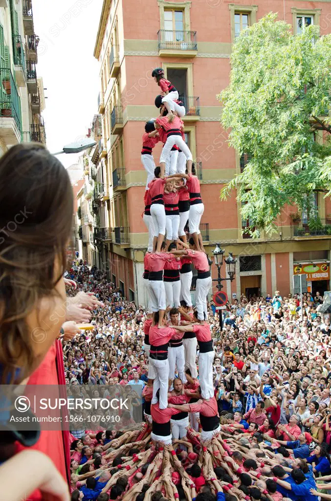 Castellers festival in Barcelona