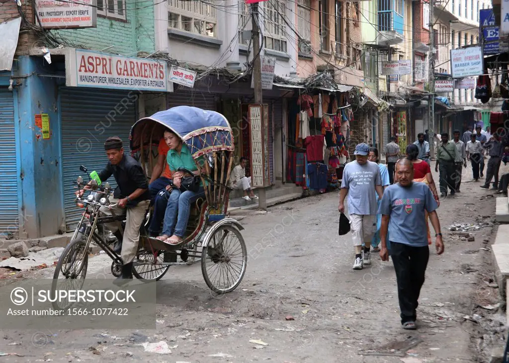 Rickshaw driver in Kathmandu