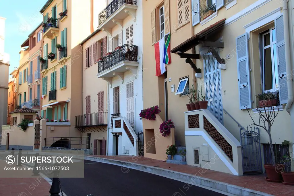 Street Scene, Le Rocher, The Rock, Monaco, Cote d Azur, Mediterranean, Europe