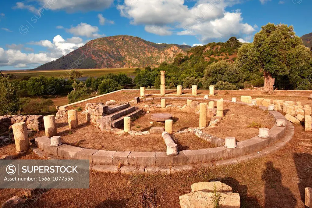 The 1st cent B C Terrace Temple dedicated to Zeus Soteros and round sanctuary dating back to the 5th cent B C and dedicated to the god King Basileus K...