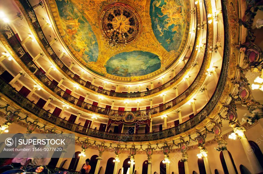 Amazonas theatre, opera house built in 1896 during the rubber boom, Manaus  Amazonas state, the Amazon, Brazil.