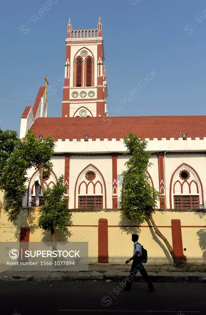 Church of Sacred Heart of Jesus in Puducherry Pondichery,Tamil Nadu,South India,Asia