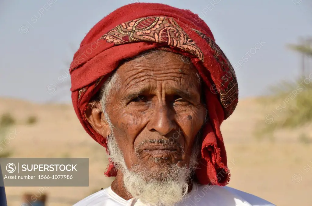 Bedouin Oasis in the desert: the village elder, Ubar, Oman