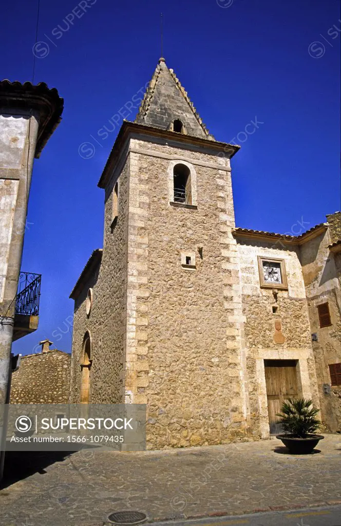 Parish Church of Santa Ana, year 1848. Moscari, County Raiguer, Majorca, Balearic Islands, Spain