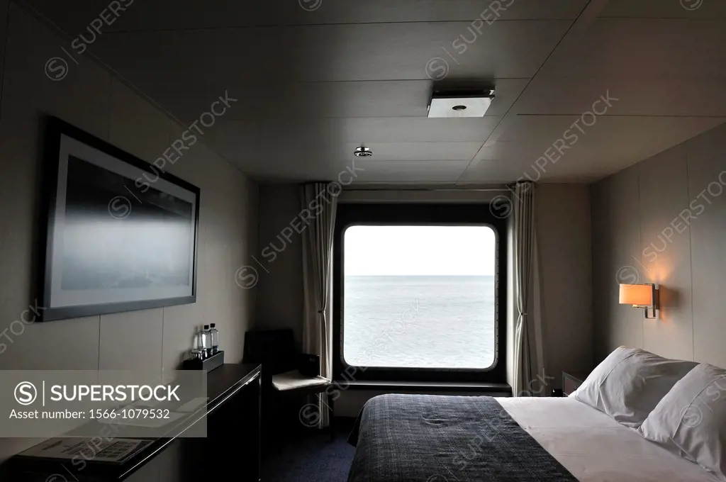 cabin of the cruise ship Stella Australis of the Cruceros Australis compagny, Tierra del Fuego, Chile, South America