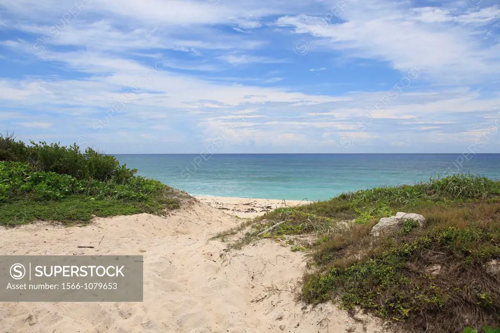 Empty Beach, East Coast, Cozumel Island, Isla de Cozumel, Quintana Roo, Mexico, Caribbean