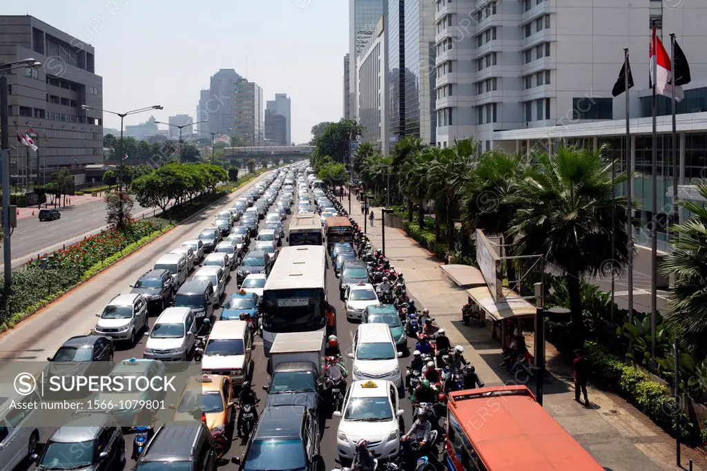 Traffic, Jakarta, Java, Indonesia, Southeast Asia
