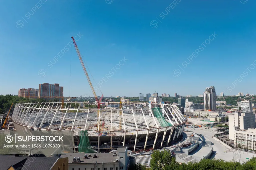 New Stadium under construction for The 2012 UEFA European Football Championship, Kiev, Ukraine, Europe