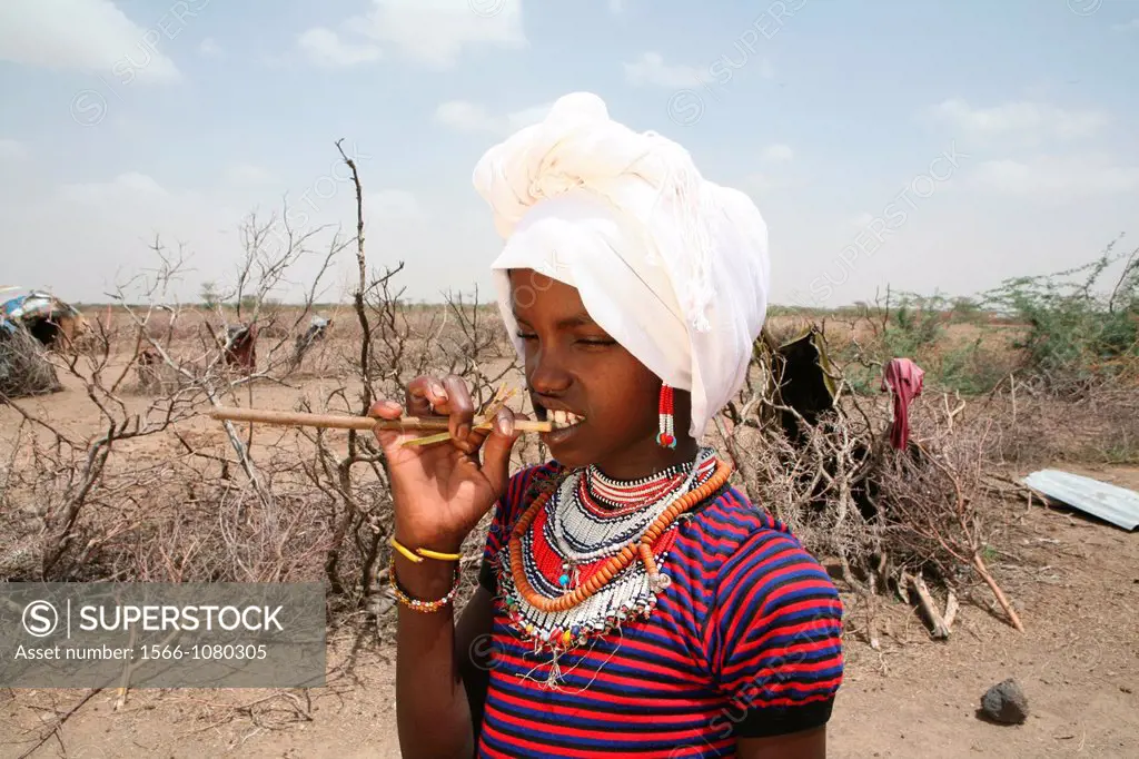 Portrait of a villager in Awash, Afar region in Ethiopia