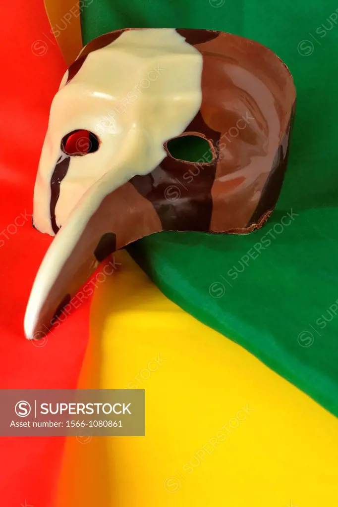 Carnivale masks made from chocolate are available from Patisserie Royale in Maastricht