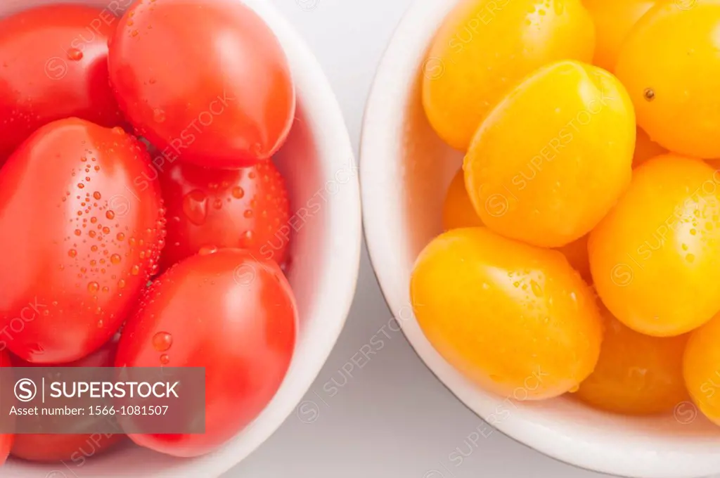 Red and yellow plum tomatoes