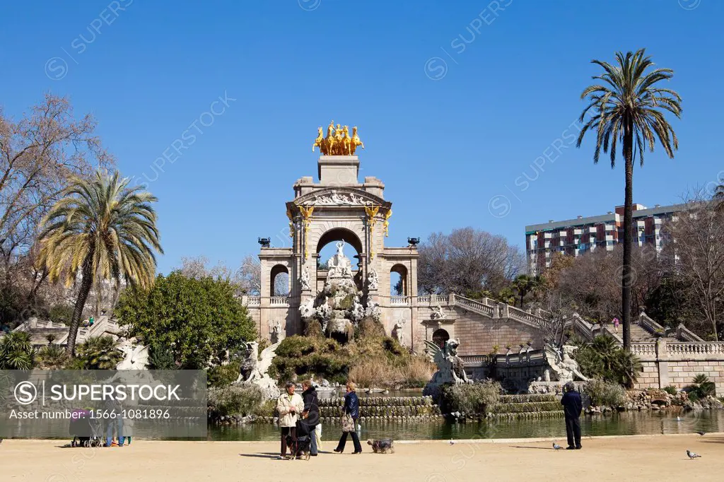 Barcelona City, Ciutadella Park ,Cascada Fountain by Antoni Gaudi