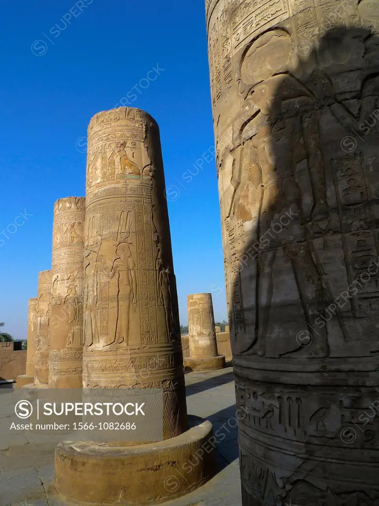 Colonnade. Kom Ombo Temple. Upper Egypt