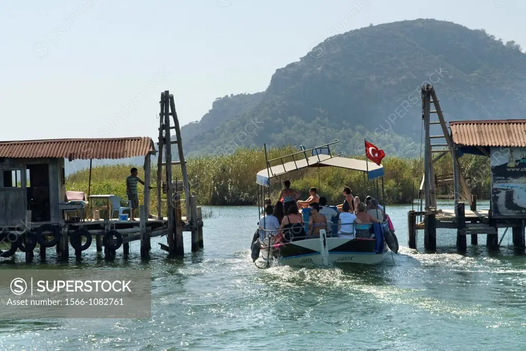 boat trip on the channel of Dalyan, Turkey, Eurasia