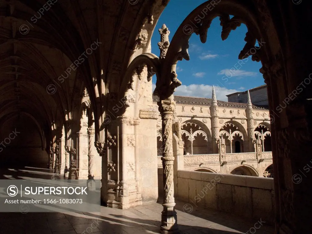 Cloister, Jeronimos monastery, Lisbon, Portugal