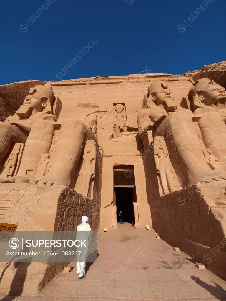 Abu Simbel temple of Ramses II  Nasser Lake  High Egypt