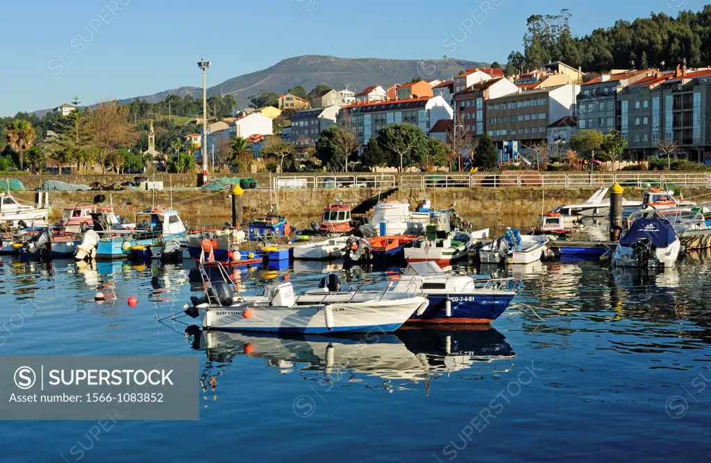 Artisan fishing boats in Porto do Son, Coruña, Galicia, Spain