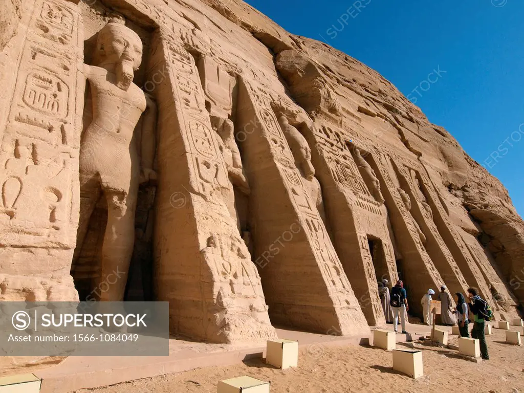 Abu Simbel temple of Hathor Nefertari Nasser Lake High Egypt