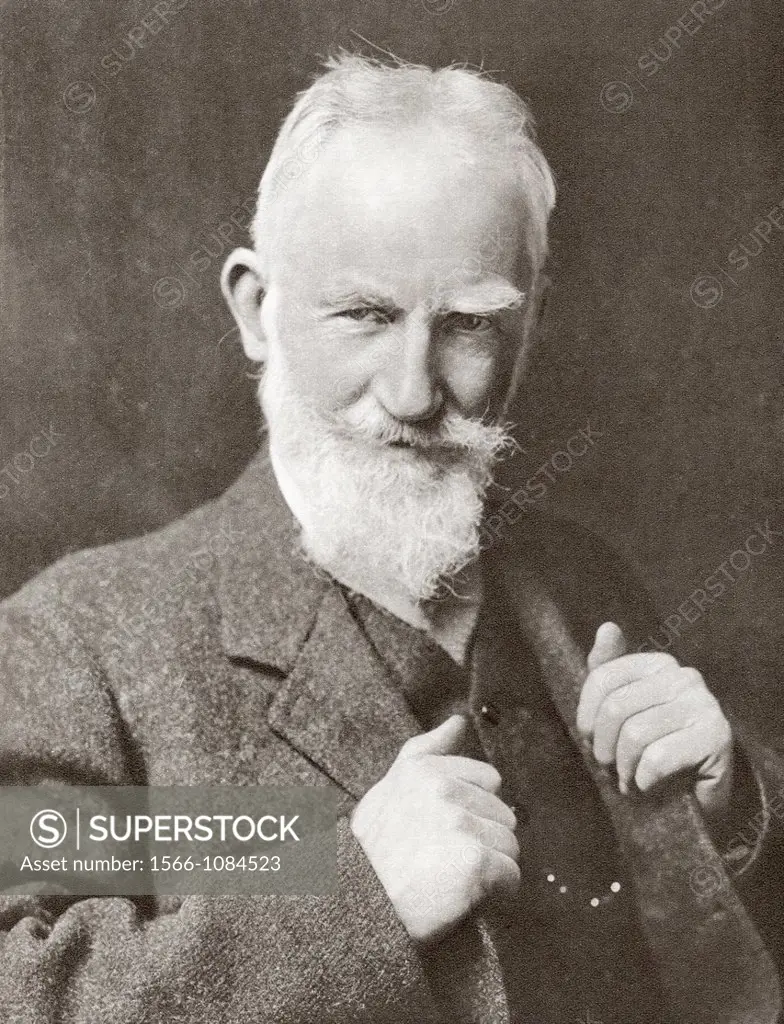 George Bernard Shaw, 1856 - 1950  Irish playwright, critic, political activist and Nobel Prizewinner  From The Story of 25 Eventful Years in Pictures,...