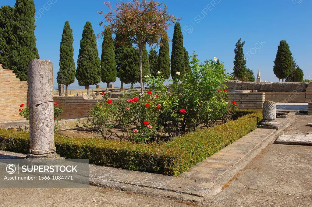 Ruins of the Roman city of Italica, Santiponce, Sevilla province, Andalusia, Spain, Europe