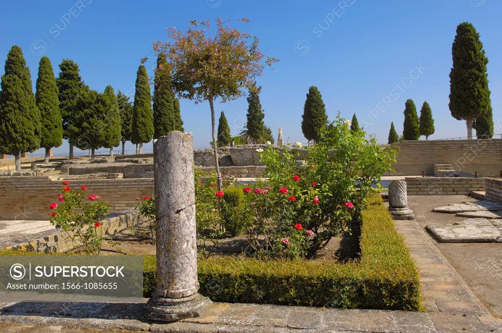 Ruins of the Roman city of Italica, Santiponce, Sevilla province, Andalusia, Spain, Europe