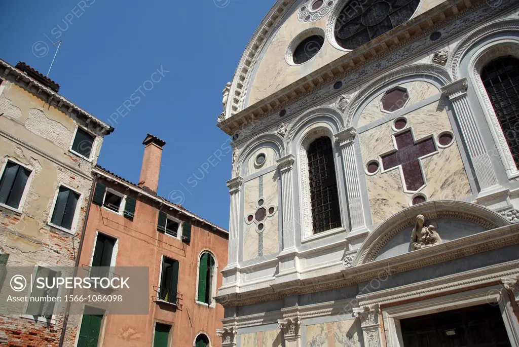 Chiesa di Santa Maria dei Miracoli, also known as the "marble church", Cannarégio sestiere, Venice, Veneto, Italy, Europe