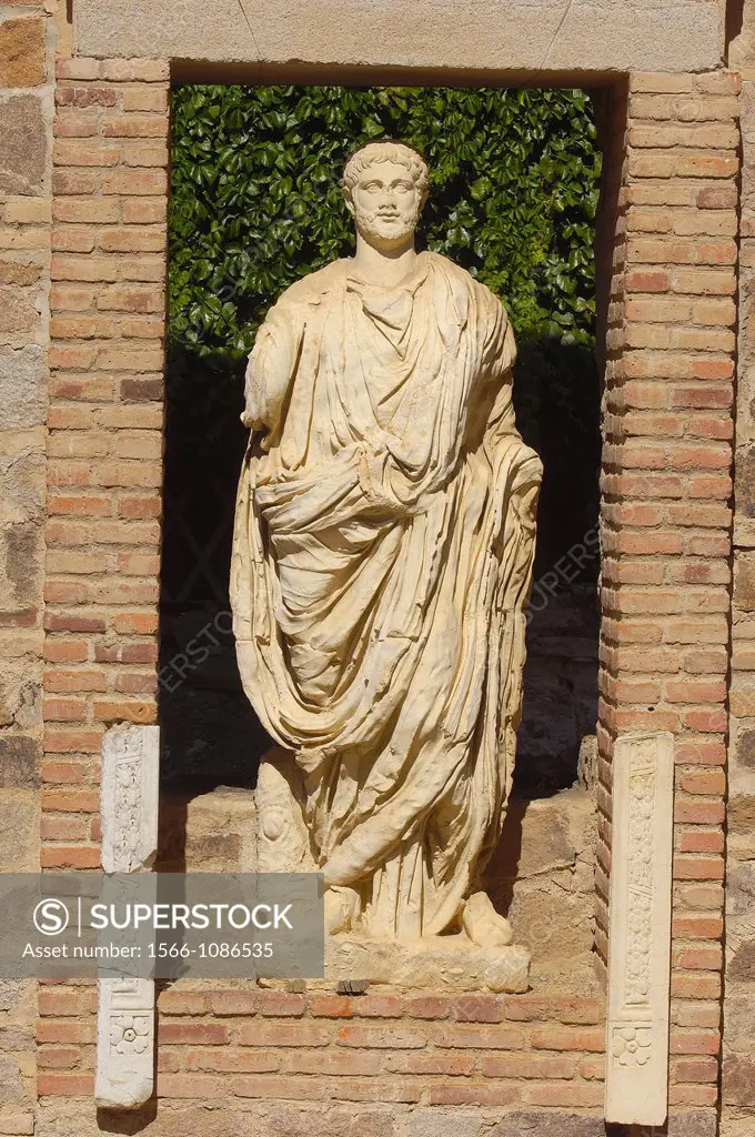 Porch Forum, Roman forum of Emerita Augusta, Merida, Badajoz province, Extremadura, Spain
