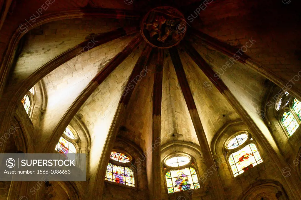 Santa Maria del Mar Cathedral, built between 1329 and 1383, Barcelona, Catalonia, Spain