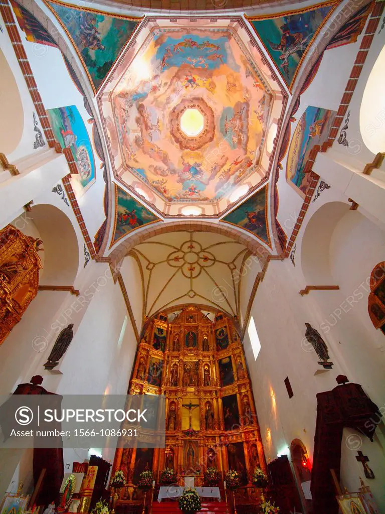 Church dome. San Bernardino de Siena Convent. 1536. Xochimilco. Mexico City. Mexico.