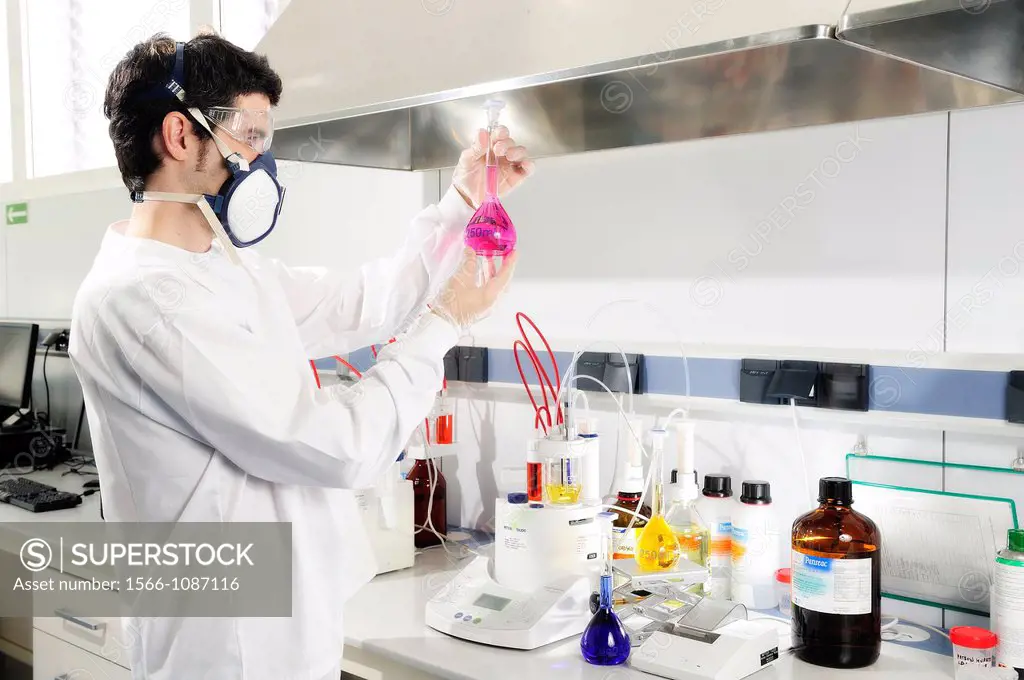 Scientist holding test tubes in the laboratory