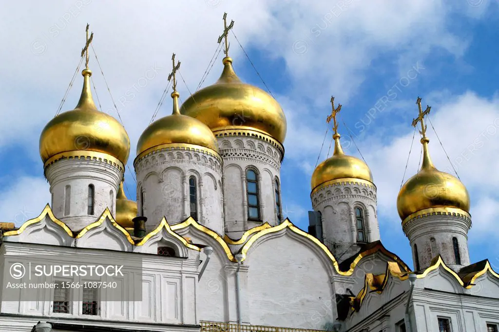 Russia, Moscow, Kremlin, Annunciation Cathedral 1484-89