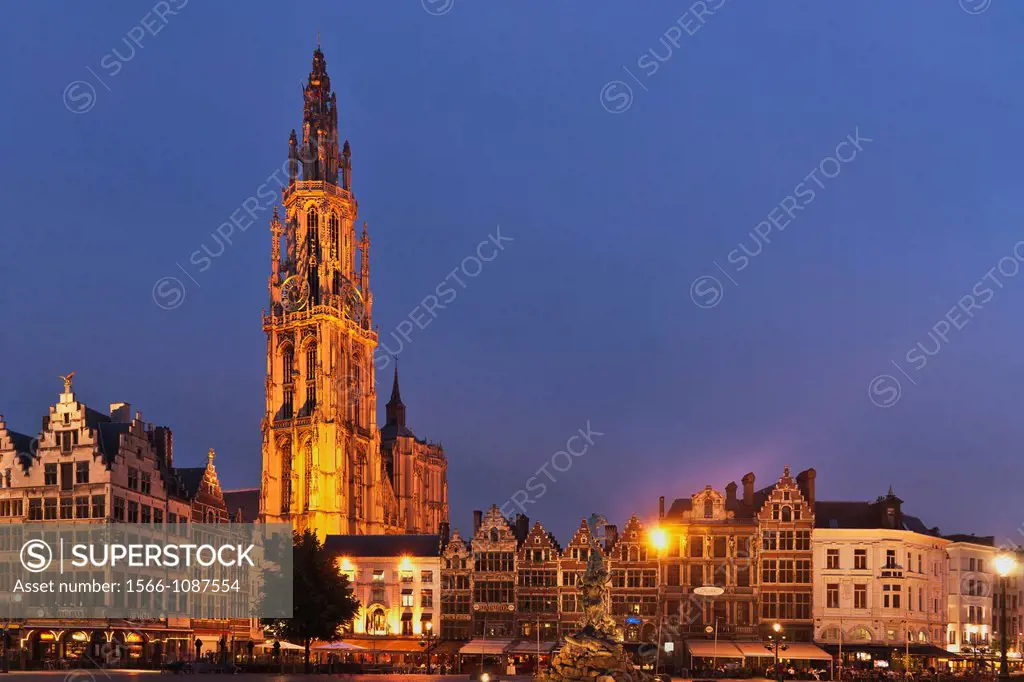The Cathedral of Our Lady, ´Onze Lieve Vrouwekathedraal´ is the largest Gothic church in Belgium and the Netherlands Construction began 1352nd The nor...