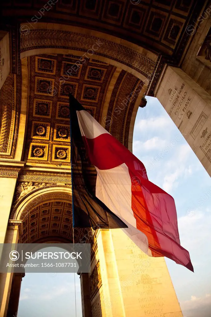 Arc de Triomphe, Place Charles-de-Gaulle, Axe historique, Paris, France, Europe