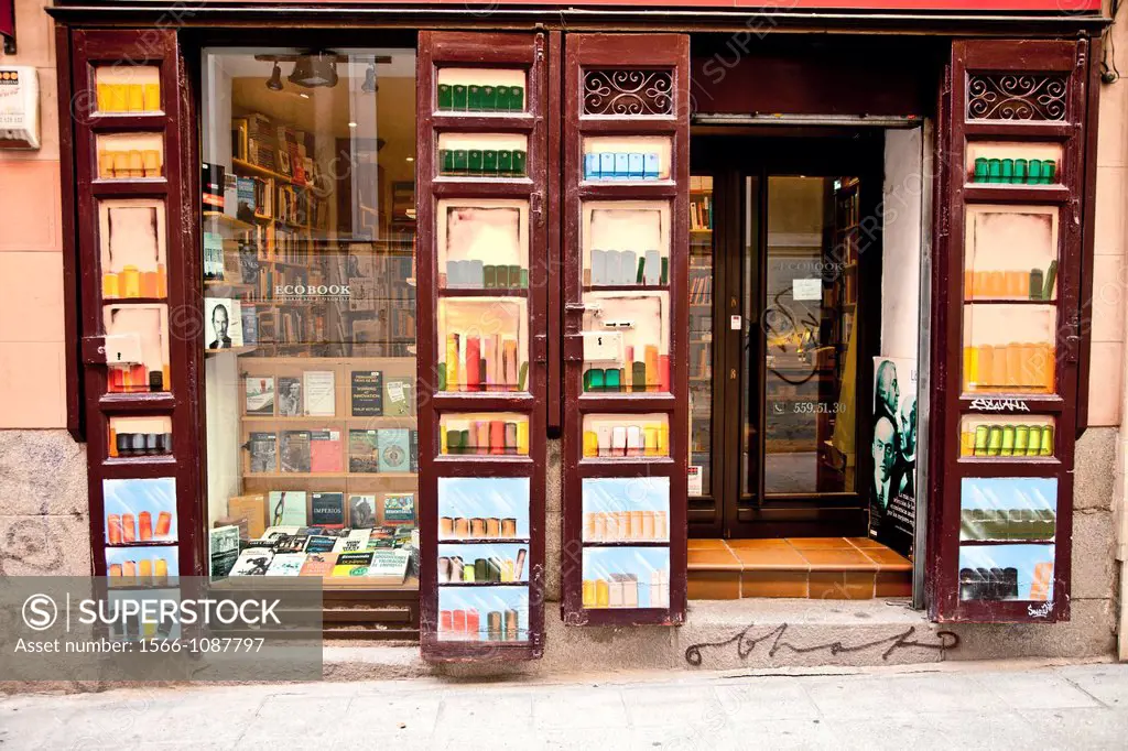Ecobook, bookstore in Malasaña district, Madrid, Spain