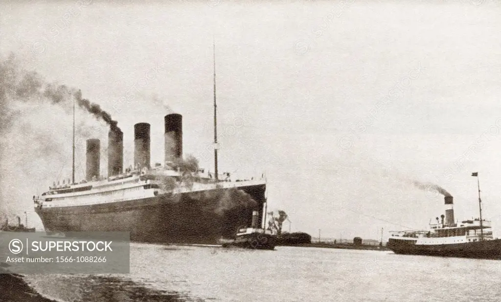 The RMS Titanic of the White Star Line  From The Story of 25 Eventful Years in Pictures, published 1935