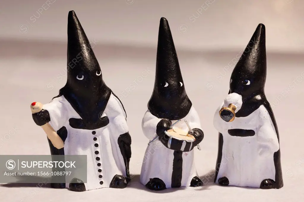 Spain, Madrid, souvenir penitentes, miniature Spanish religious procession figures