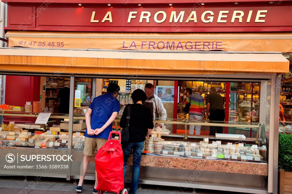 Fromagerie in Rue Cler on the Left Bank of Paris, France