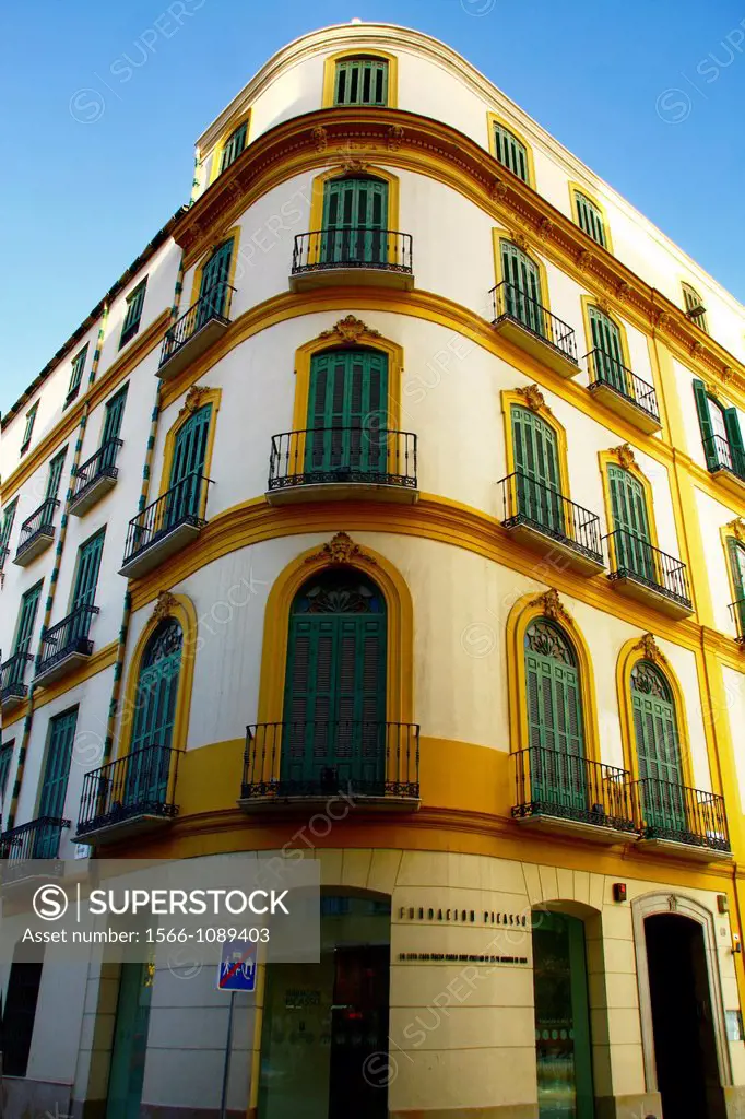 Picasso birthplace, Plaza de la Merced, Malaga, Costa del Sol, Andalucia, Spain, Europe
