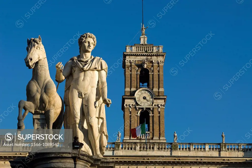 Dioscuri Statue, Piazza del Campidoglio, Rome, Latium, Italy