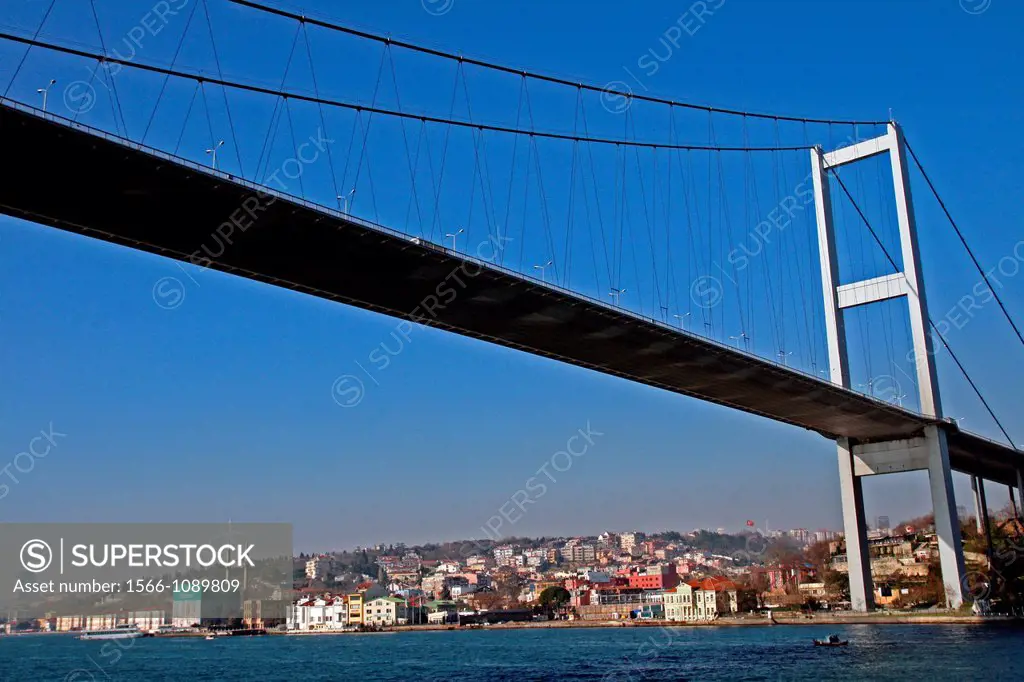 Bosphorus Bridge, 1973, Bosphorus Strait, Turkey.