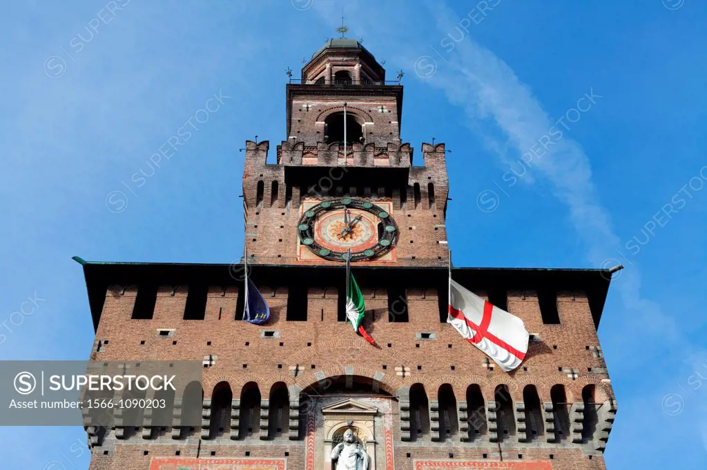 The Sforza Castle Castello Sforzesco, Milan, Italy