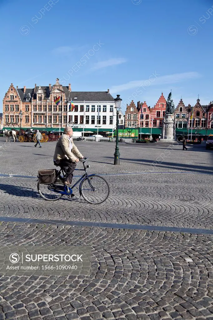 Markt Square, the main square of Brugge, Flanders, Belgium