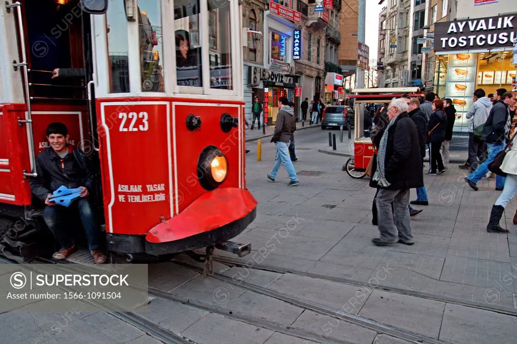 tram, Istiklal Caddesi, Istanbul, Turkey