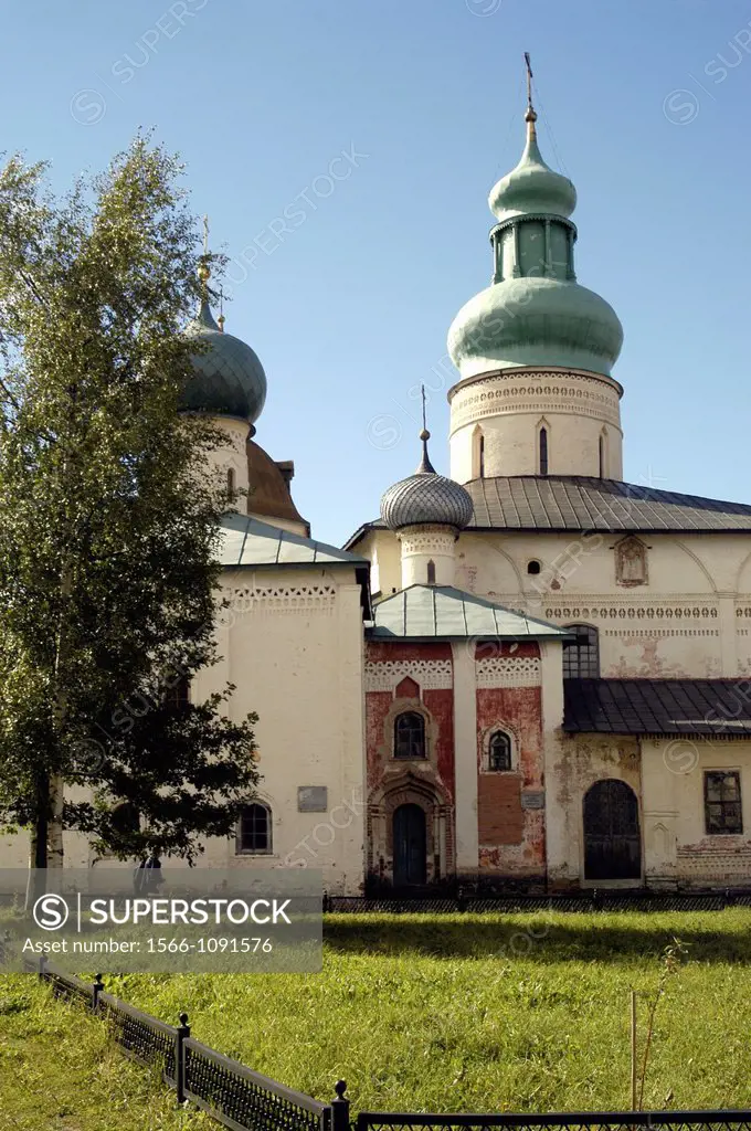 Russia, Goritzy, Church at the Monastery of the Resurrection, founded by Saint Cyril in 1397, Vologda Oblast