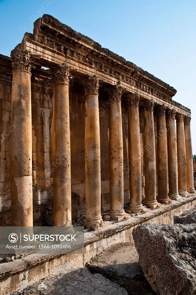 Bacchus temple , archaelogical site of Baalbek,UNESCO World Heritage Site  Bekaa valley  Lebanon